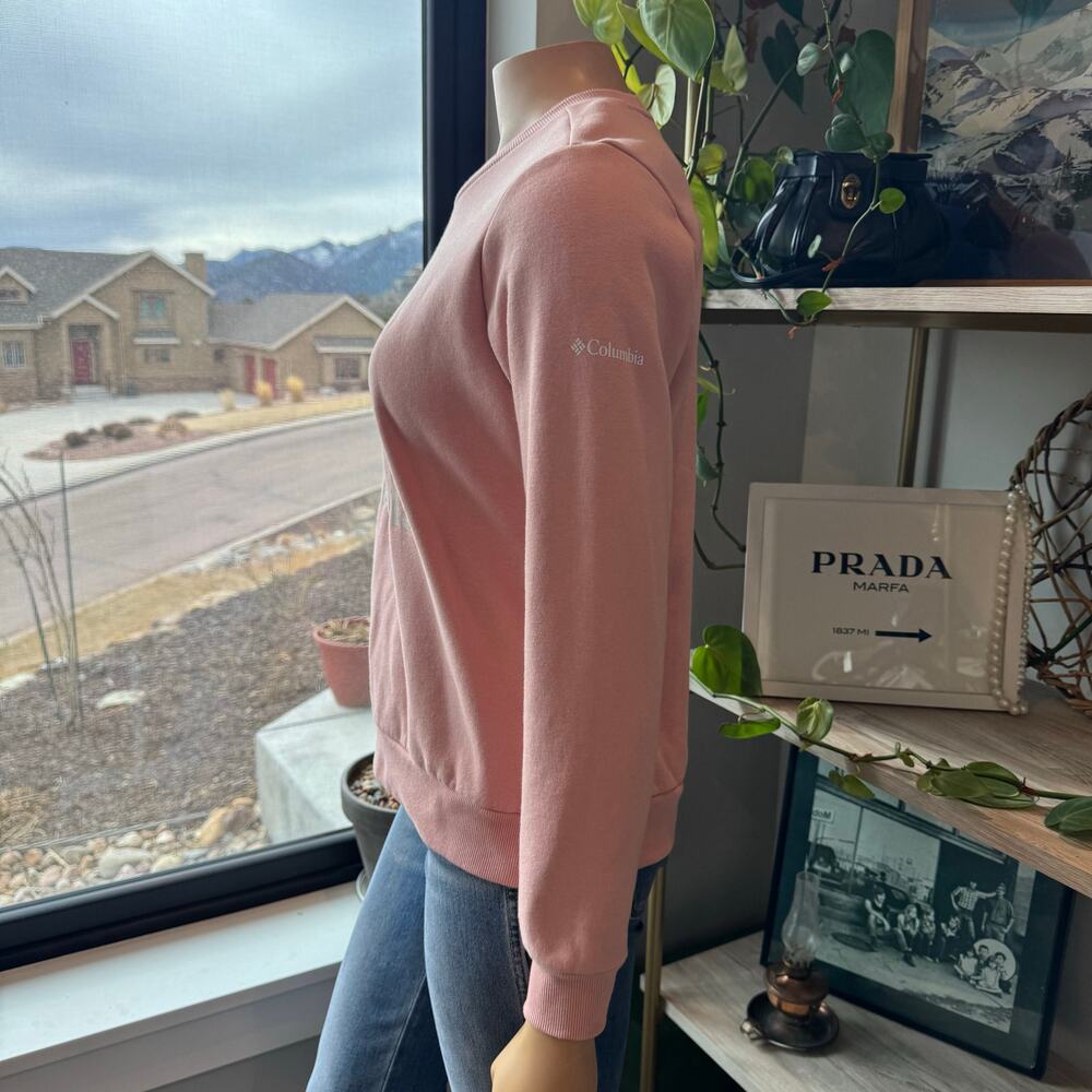 Columbia Women's Trek Graphic Crew Pullover Sweatshirt - Mineral Pink - Size XS - Picture 6 of 11